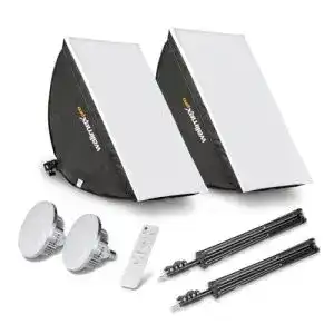 Softbox set walimex pro 2x softbox 40x60cm 60w bi color led