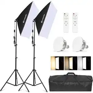 Softbox set wisamic softbox set led foto fotostudio stativ licht