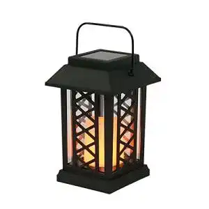 Solar laterne festive lights 175cm solar laterne mit kerze