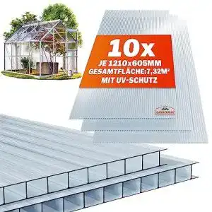 Stegplatten gardebruk 10x doppel 6mm zuschneidbar