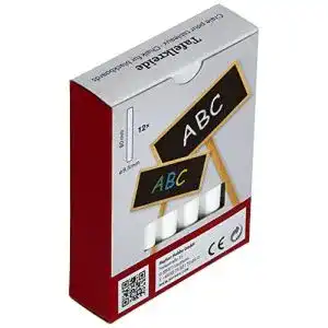 Tafelkreide rayher 8910602 karton 12 stueck weiss 8 cm 95 mm