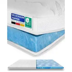 Topper 120 x 200 am qualitaetsmatratzen premium gelschaum
