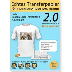 Transferfolie laserdrucker transourdream a4x10 blatt1