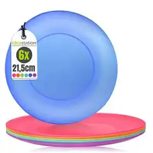 Weizenstroh teller idea station neo plastikteller bunt 6 x 21 5 cm