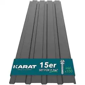 Wellblechplatten karat 15 stueck trapezblech 115 x 45 cm