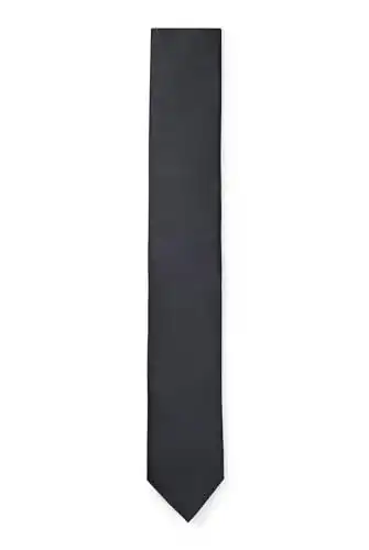 Seidenkrawatte Hugo Herren Tie 6 cm Schwarz (Black 001)
