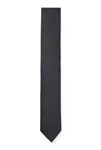 Seidenkrawatte Hugo Herren Tie 6 cm Schwarz (Black 001)