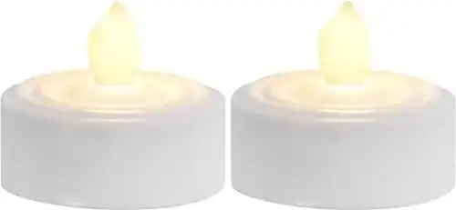 LED Teelichter T-Light, 2 Stück mit Timer und Batterien