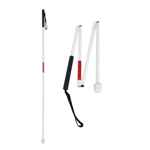 Faltbarer Gehstock Hurrise 127 cm für Sehbehinderte und Senioren