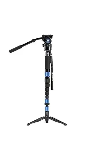 Einbeinstativ Sirui P-324SR mit Videoneiger VH-10X und Standspinne