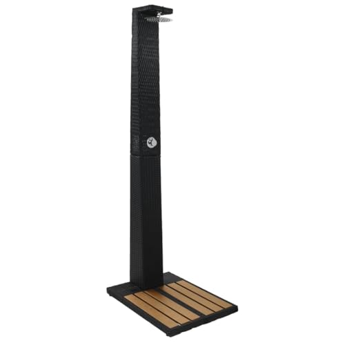 Gartendusche vidaXL aus Poly Rattan und WPC für den Außenbereich