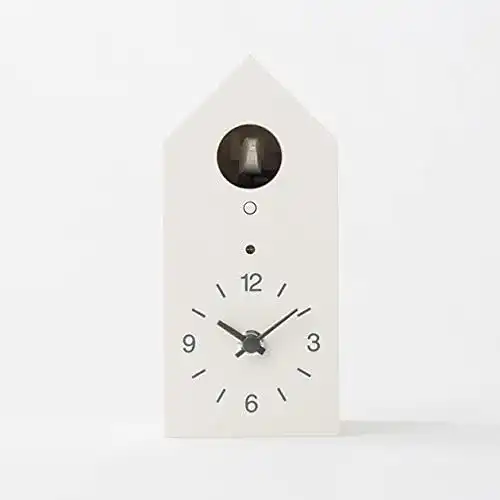 Kuckucksuhr Muji C4A1011 in Weiß – Funktionale Wanduhr für modernes Wohnen