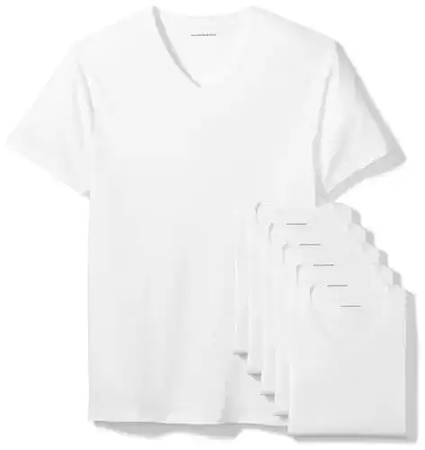 Herren Unterhemd mit V-Ausschnitt von Amazon Essentials