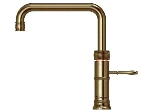 Quooker PRO3 B Classic Fusion Square PTN in Messing Patina
