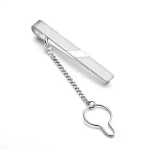 Krawattennadel Sterll Herren aus 925 Silber mit gebürstetem Finish