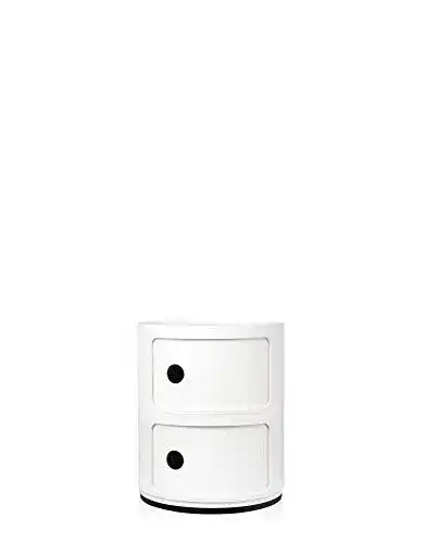 Nachttisch Kartell Componibili mit 2 Elementen in Weiß