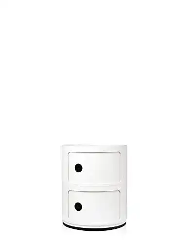 Nachttisch Kartell Componibili mit 2 Elementen in Weiß