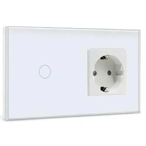 BSEED Touch Lichtschalter mit Steckdose und LED Anzeige