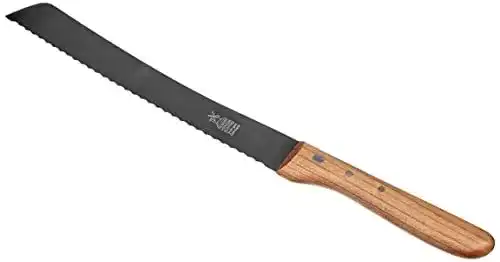 Brotmesser Herder 22,5 cm mit Wellenschliff und Kirschholzgriff
