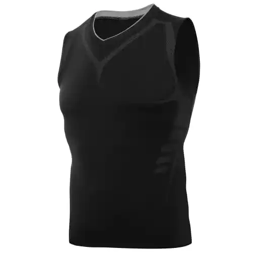 Kompressions-Tanktop für Herren von AMZSPORT – Shapewear in Schwarz