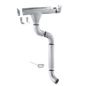 Zambelli Zink Dachrinne Komplettset RG 250 6m für Gartenhaus und Carport