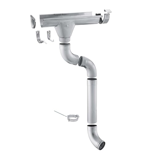Zambelli Zink Dachrinne Komplettset RG 250 6m für Gartenhaus und Carport