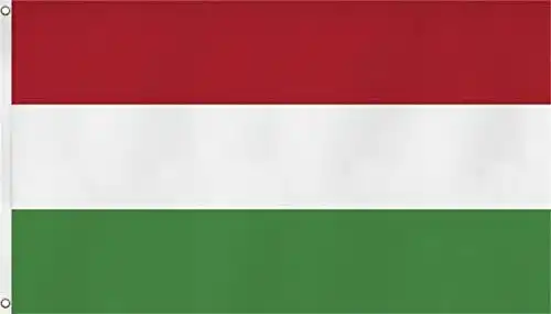 Normani Flagge mit zwei Metallösen zur Befestigung – 90 x 150 cm, Ungarn