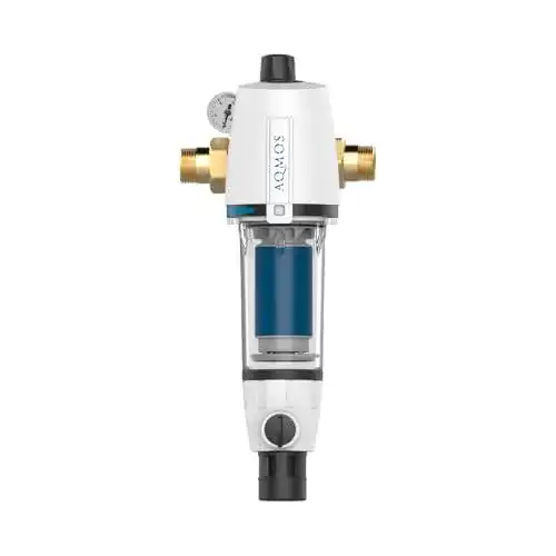 Rückspülfilter AQMOS Wasseraufbereitung 1 Zoll mit Druckminderer