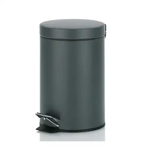 Kosmetikeimer Kela aus Metall in Dunkelgrau, 17 x 17 x 26 cm
