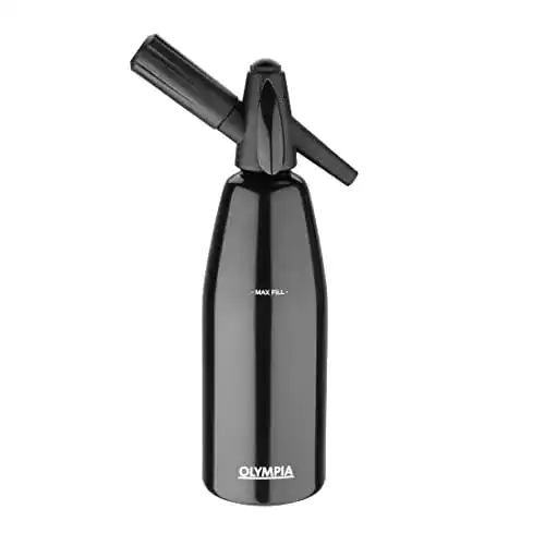 Soda Siphon Olympia 1 Liter Schwarz für CO2 Getränkeaufsatz