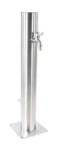Wasserzapfsäule aus Edelstahl von Westfalia Wasserwelten mit 2 Auslaufhähnen