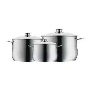 Kochtopfset Induktion Wmf Diadem Plus 3-teilig mit Glasdeckel