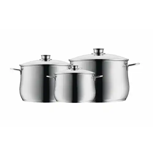 Kochtopfset Induktion Wmf Diadem Plus 3-teilig mit Glasdeckel