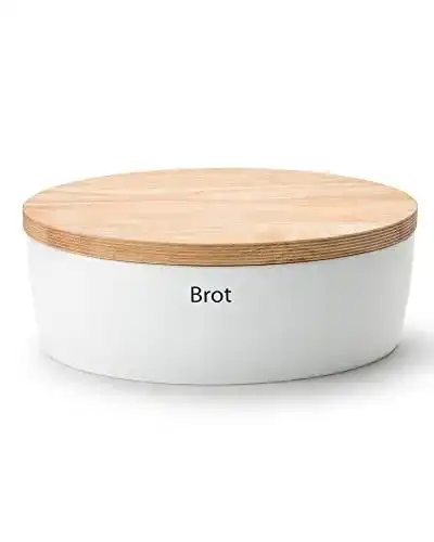 Brottopf Continenta oval mit Holzdeckel 36 x 23 x 13,5 cm