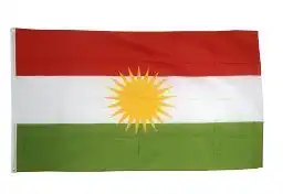 Kurdistan Flagge 150 x 250 cm aus Polyester mit Ösen