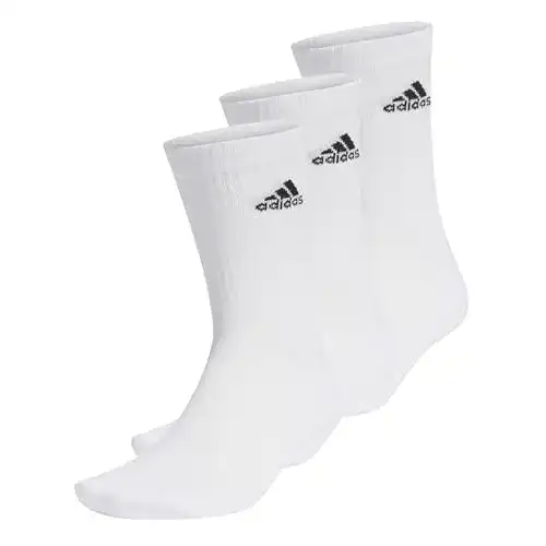 Adidas Unisex Tennissocken Cushioned Crew, 3 Paar, Weiß