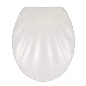 Wenko WC-Sitz Muschel, hygienischer Toilettensitz mit Absenkautomatik