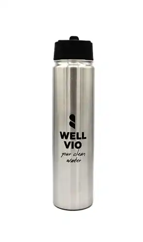 Trinkflasche mit Filter von Wellvio Viobottle aus Edelstahl