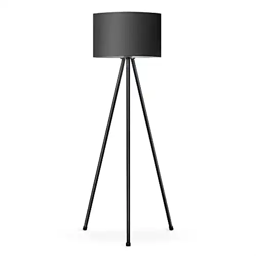 Dimmbare Stehlampe Tomons LED mit Dreibeinstativ und Metallgehäuse