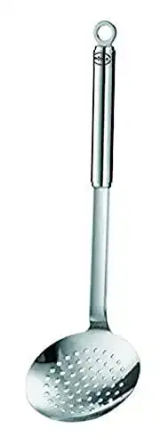 Schaumlöffel Rösle flach grob gelocht aus Edelstahl, 37 cm