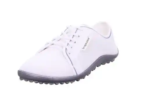 Leguano Aktiv Barfußschuhe in Lavaschwarz mit schwarzer Sohle und weißer Oberseite, Größe 36 EU