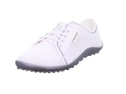 Leguano Aktiv Barfußschuhe in Lavaschwarz mit schwarzer Sohle und weißer Oberseite, Größe 36 EU