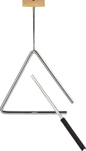 Triangel Nino Percussion mit Schlägel Medium Musikinstrument für Kinder