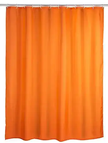 Duschvorhang Wenko Anti-Schimmel in Orange aus Textil