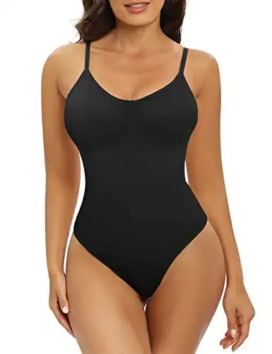 Shapewear Body für Damen von Tuopuda – Bauchweg Bodysuit mit verstellbaren Trägern