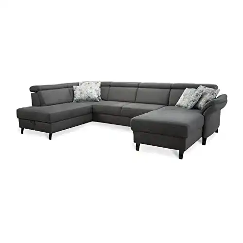 Wohnlandschaft Cavadore Ammerland mit Federkern und Schlafsofa