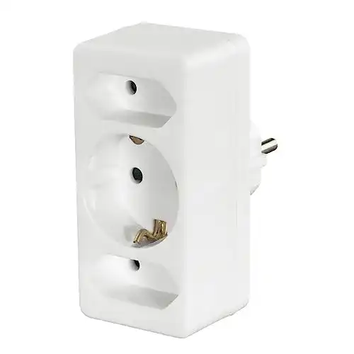 Steckdosenadapter Hama mit Berührungsschutz für bis zu 3 Geräte