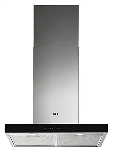 AEG Dunstabzugshaube DBE5660HB mit Glas und Kamin-Design