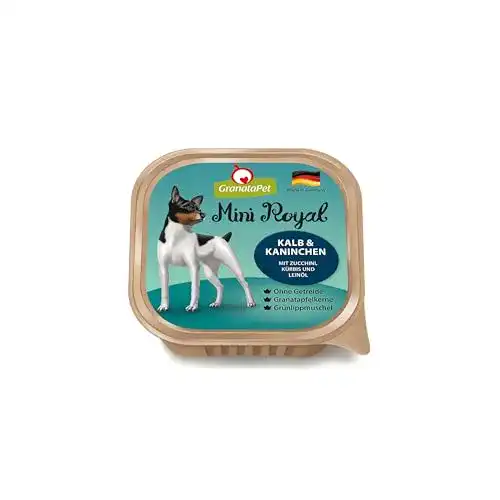 GranataPet Mini Royal Kalb und Kaninchen Hundefutter für kleine Rassen