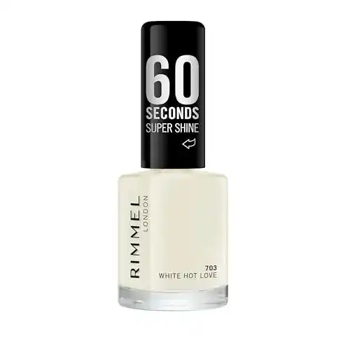 Weißer Nagellack von Rimmel London, 60 Seconds Super Shine, 8 ml